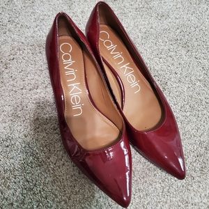 Red kitten heels, Calvin Klein